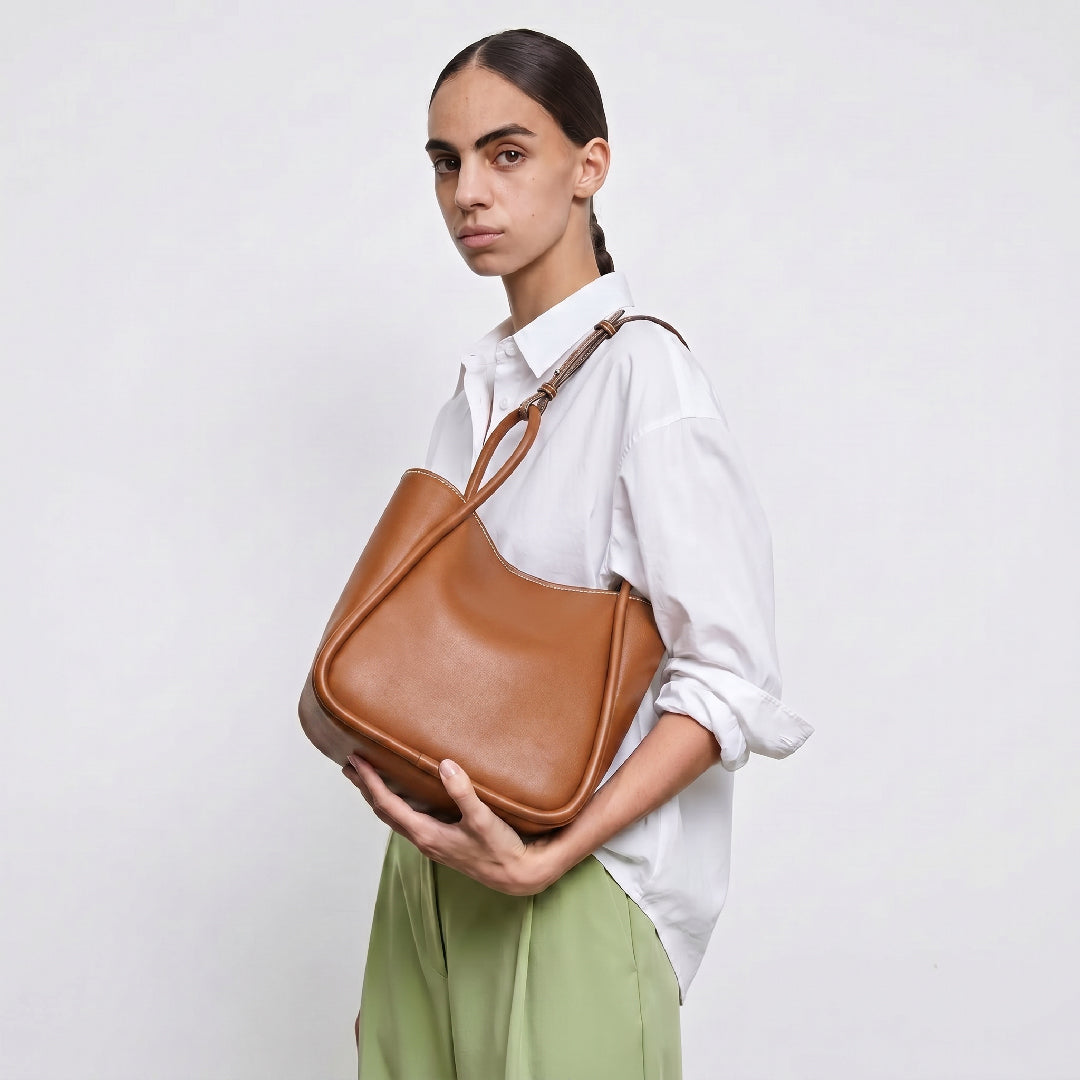 Mini Slouchy Tote - Tan