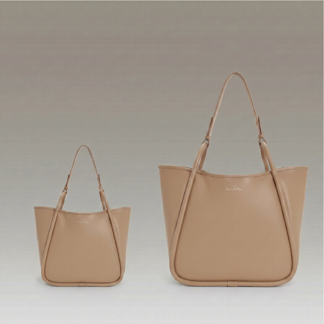 Mini Slouchy Tote - Beige
