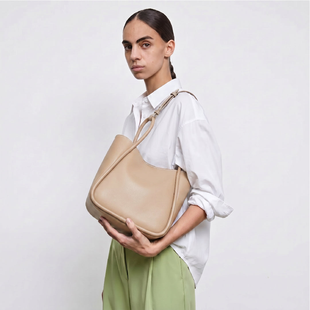 Mini Slouchy Tote - Beige